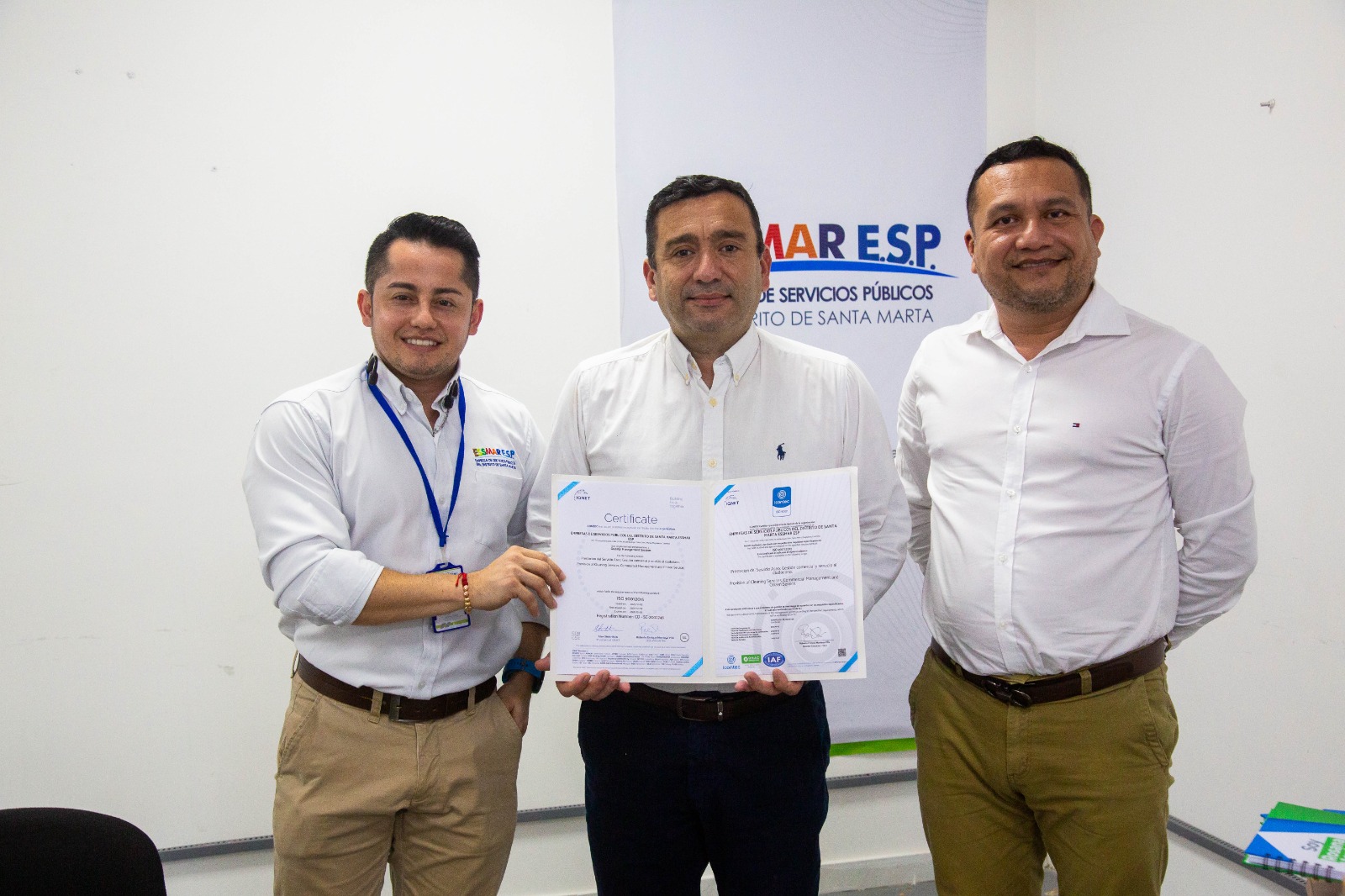 ESSMAR E.S.P. recibe certificación ICONTEC y fortalece su sistema de gestión de calidad