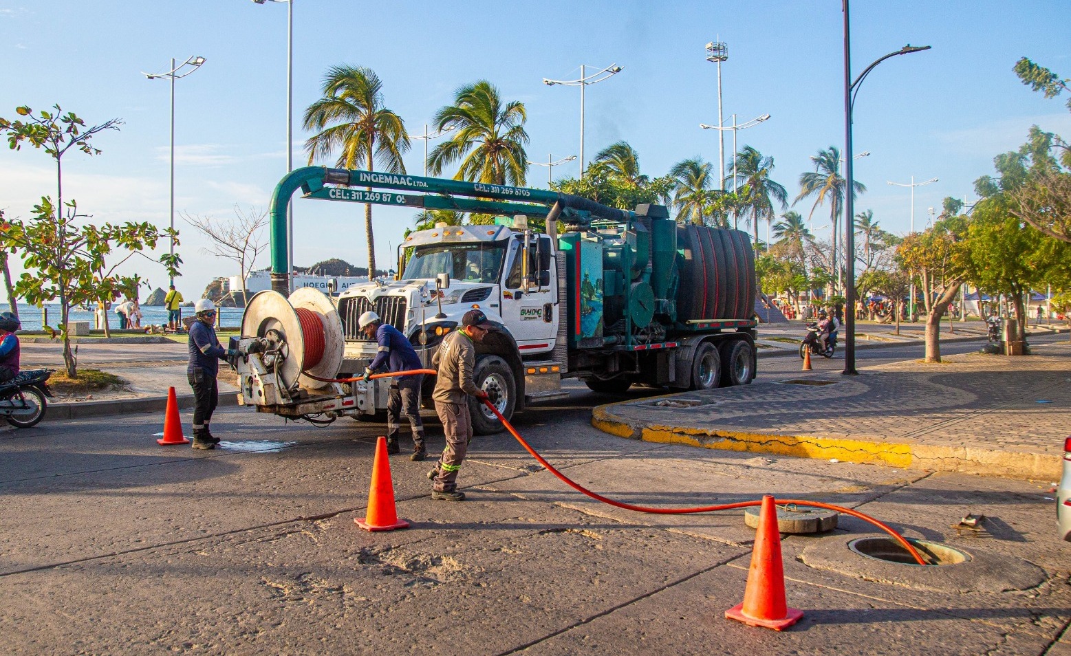 Essmar supera los 78.000 metros de redes limpiadas y avanza con obras de alcantarillado en Santa Marta