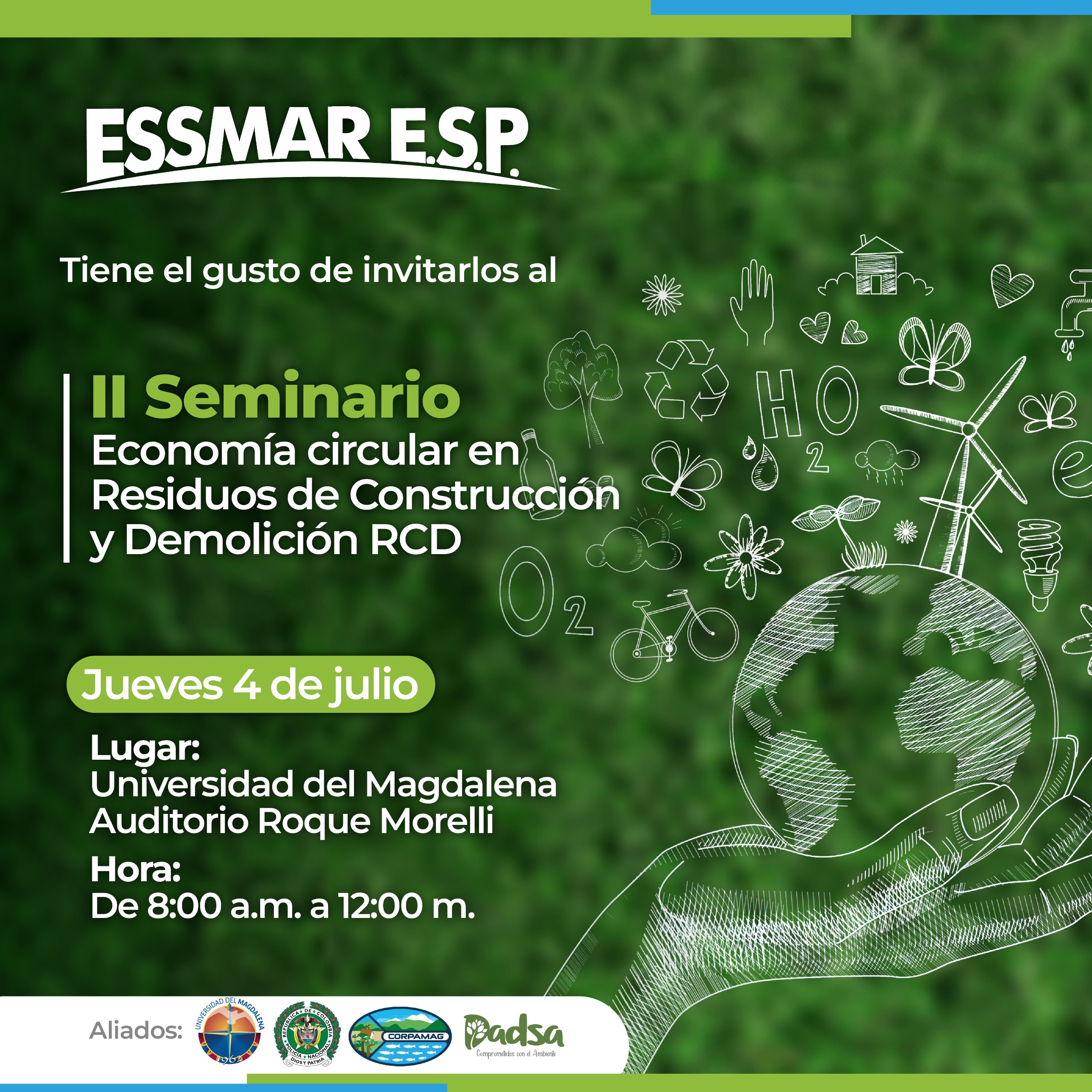 Essmar E.S.P. realizará II Seminario de Economía Circular –Residuos de Construcción y Demolición -RCD-