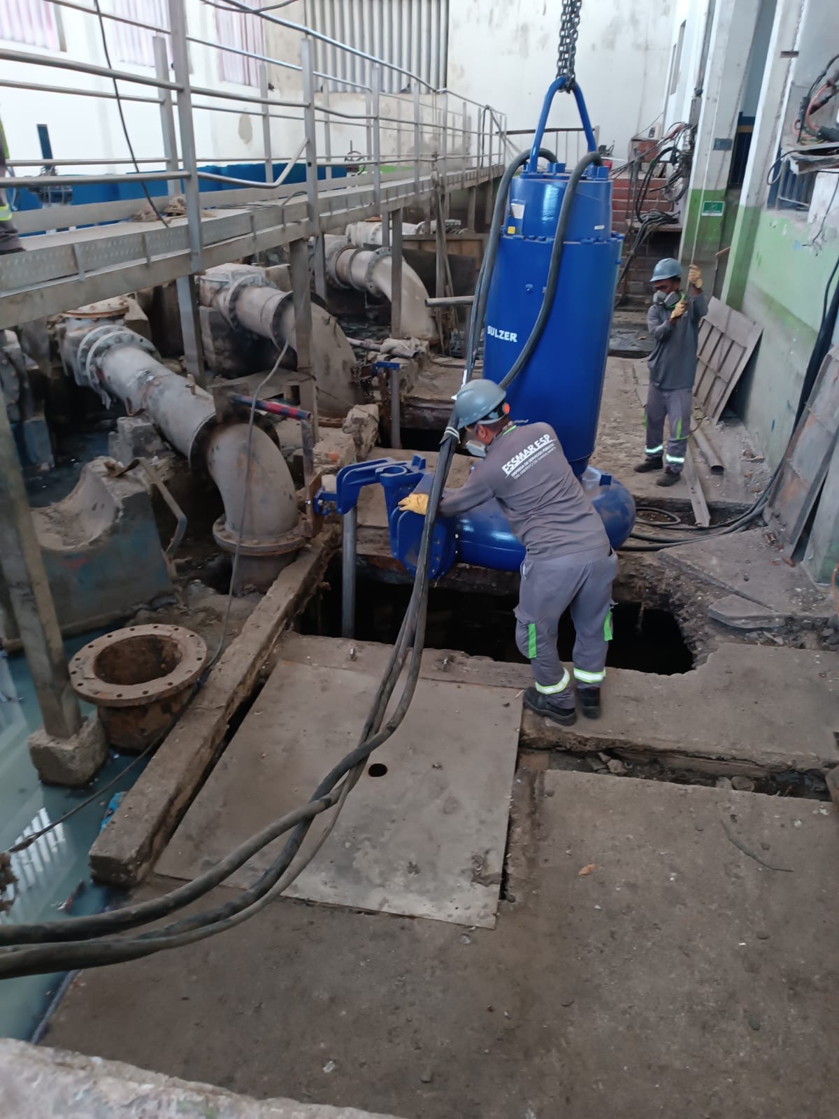 Essmar pone en funcionamiento dos nuevos equipos de bombeo en la Estación de Bombeo de Aguas Residuales, EBAR Norte