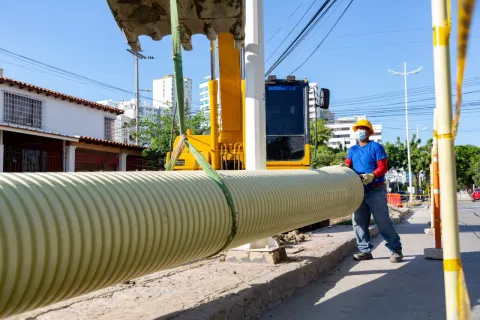 ESSMAR E.S.P. avanza en un 53% en las obras de reposición del colector Tamacá<br>