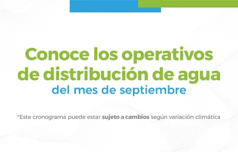 ESSMAR E.S.P. presenta a sus usuarios el nuevo cronograma de distribución de agua potable interactivo del mes de septiembre