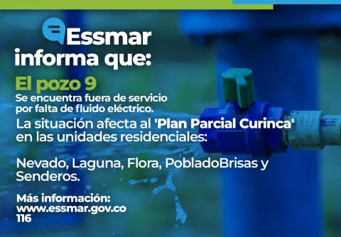 Por falta de energía, El Pozo 9 está fuera de servicio