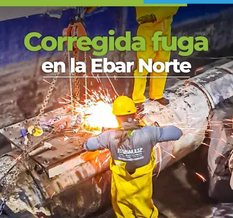 Essmar corrige fuga en EBAR Norte