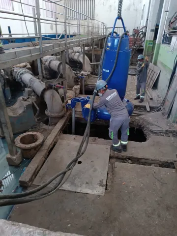 Essmar pone en funcionamiento dos nuevos equipos de bombeo en la Estación de Bombeo de Aguas Residuales, EBAR Norte