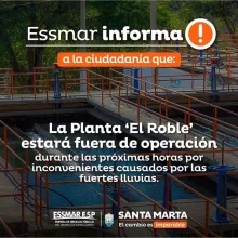 Ante las fuertes lluvias, se suspende operación en la planta de tratamiento ‘El Roble’ 