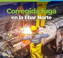 Essmar corrige fuga en EBAR Norte